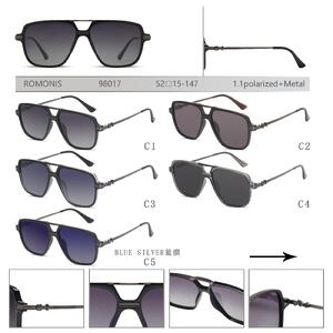 Polarized TR90 + metal sunglasses for men Romonis TR98017-R