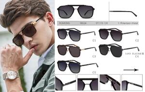 Polarized TR90 + metal sunglasses for men Romonis TR98024-R