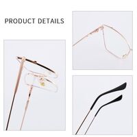 Combined frame (metal + TR90) or glasses with blue light protection, with spring hinges FA87162