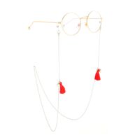 Metal non-slip chain, with tassel pearl, for glasses and masks GL905