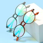 Blue Block TR90 glasses with blue light protection for colorblind people, with case KY5112-3色盲