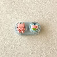 Mini soft contact lens kit retractable W-CT43熊兔白云花