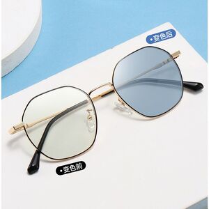 Очки металлические фотохромные с защитой от синего света 9673-GT