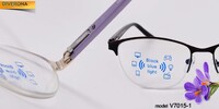 Готовые очки с линзами Blu Block женские металлические с флексами Vizzini V7015-1 диоптрии до+4.50 / -4,00