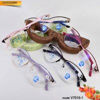 Готовые очки с линзами Blu Block женские металлические с флексами Vizzini V7015-1 диоптрии до+4.50 / -4,00