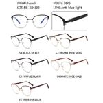 Очки защитные металлические с защитой от синего света Landi LD3026